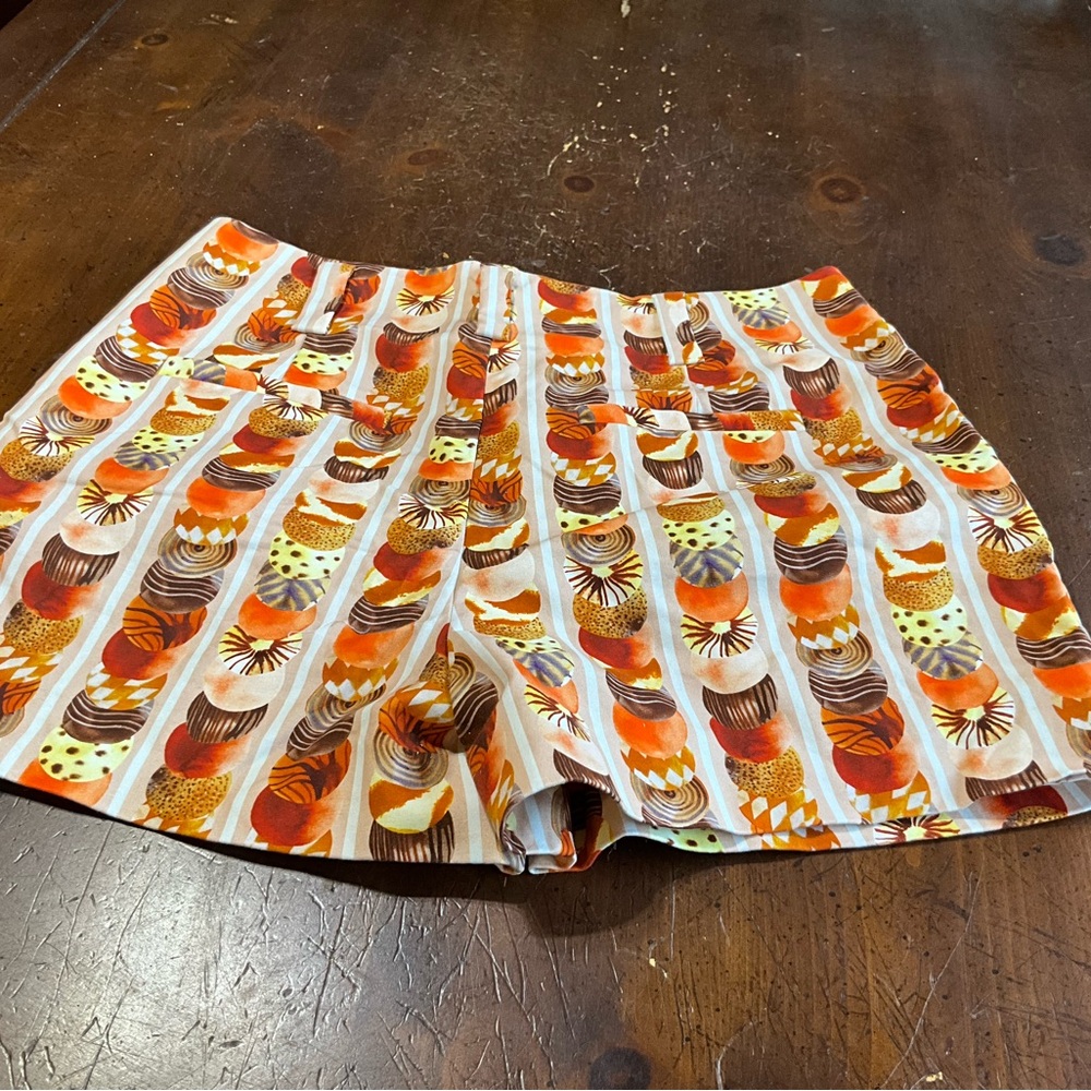 Marie Oliver Orange and Brown Patterned Women Shorts